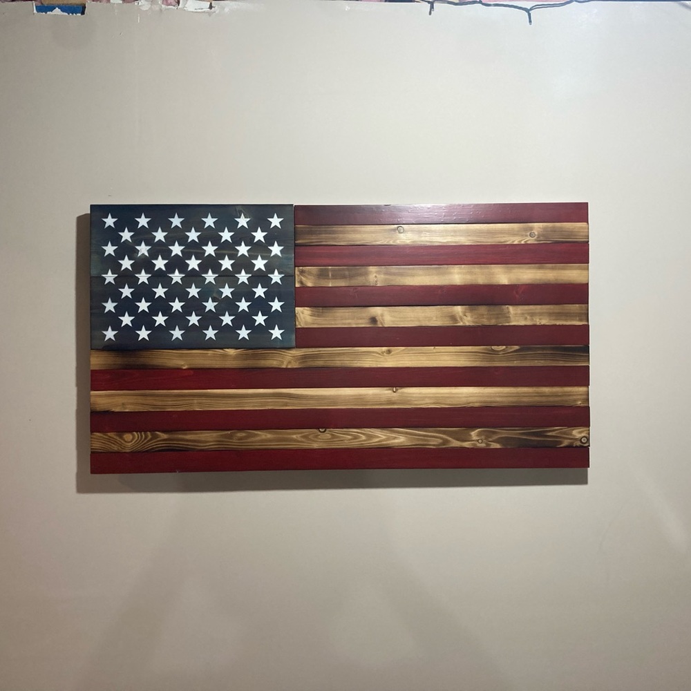 Rustic American Flag (Handcrafted)